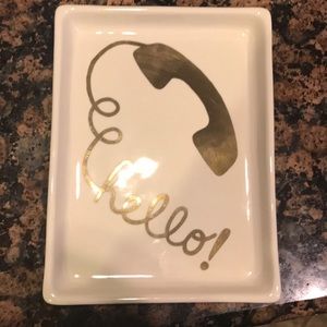 Rae Dunn / Magenta hello tray.